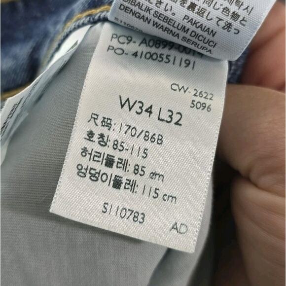 Levis Jeans Women 34 X 32 70s High Flare High Rise Distressed Premium Medium - Picture 11 of 13